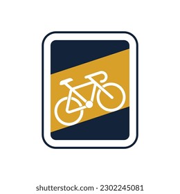 Logo-Design des Fahrradladens, Vektorbild, Symbol für das Fahrradlogo, einfaches Design, moderne Vektorgrafik