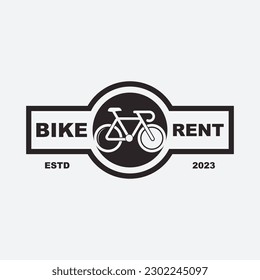 Bicycle shop logo design vector image, Bicycle logo concept icon vector, Simple design modern vector