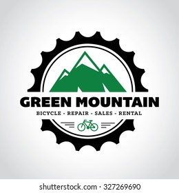 Bicycle Shop Logo. Mountain Logo, Vector Logo Template