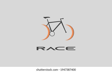 Bicycle shop logo vector. Modern Cycling race brand design.