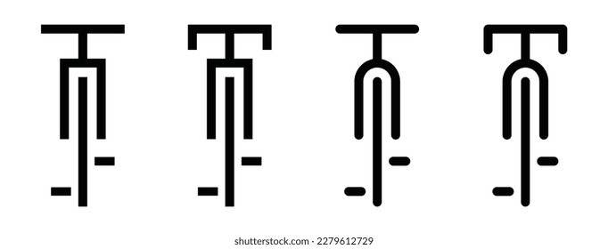 Icono de área de señalización de bicicleta. Icono de bicicleta, ilustración vectorial