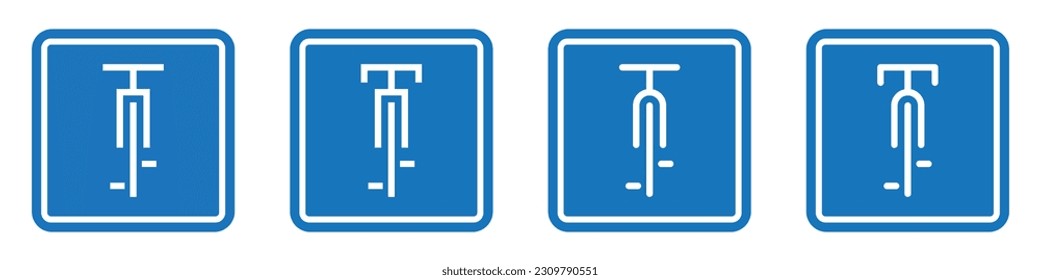 Bicycle sign area icon. Bicycle icon, vector illustration