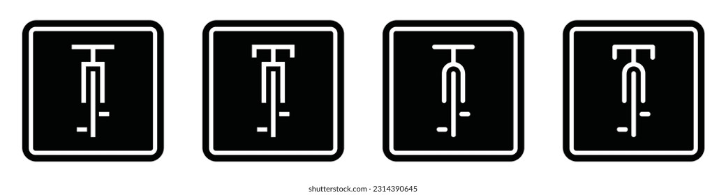 Bicycle sign area icon. Bicycle icon, vector illustration