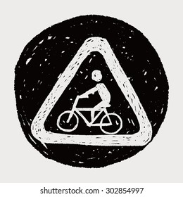 bicycle sign doodle