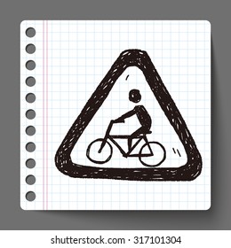 bicycle sign doodle
