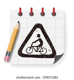 bicycle sign doodle