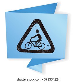 bicycle sign doodle