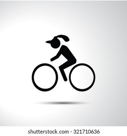 Bicycle sign flat icon