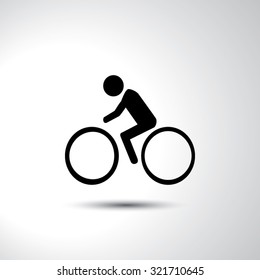 Bicycle sign flat icon
