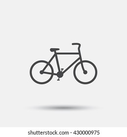 Bicycle sign icon. Eco delivery. Family vehicle symbol. Flat bicycle web icon on white background. Vector