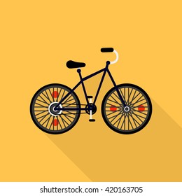 Bicycle sign icon. Flat