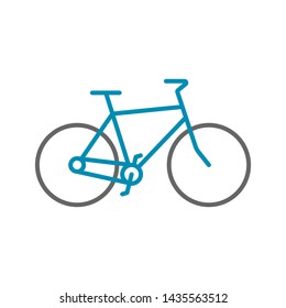 Bicycle sign icon in flat style. Bike vector illustration on white isolated background. Cycling business concept.