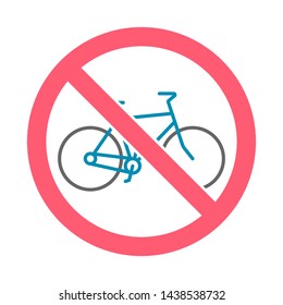 Bicycle sign icon in flat style. Bike vector illustration on white isolated background. Cycling business concept.