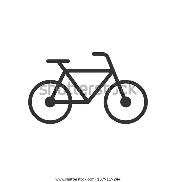平らなスタイルの自転車のサインアイコン 白い背景に自転車のベクターイラスト 自転車ビジネスのコンセプト のベクター画像素材 ロイヤリティフリー