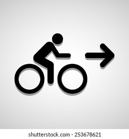 Bicycle sign icon great for any use. Vector EPS10.