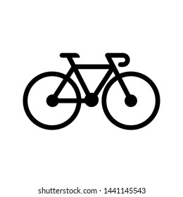 Bicycle sign icon vector. Bike illustration symbol on white isolated background. Cycling logo.