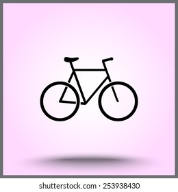 Bicycle sign icon, vector illustration. Flat design style 