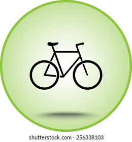 Bicycle sign icon, vector illustration. Flat design style 
