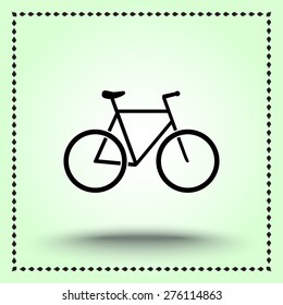 Bicycle sign icon, vector illustration. Flat design style 