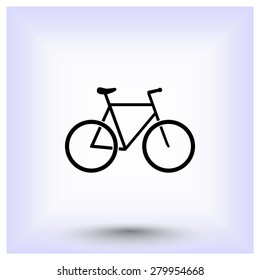 Bicycle sign icon, vector illustration. Flat design style 