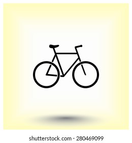 Bicycle sign icon, vector illustration. Flat design style 