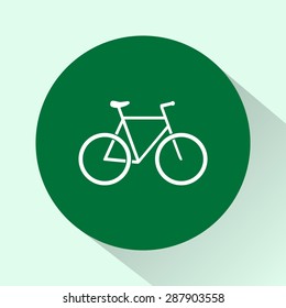 Bicycle sign icon, vector illustration. Flat design style 