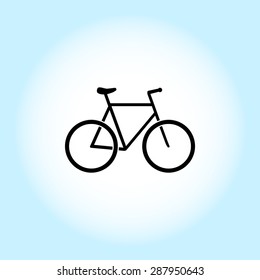 Bicycle sign icon, vector illustration. Flat design style 