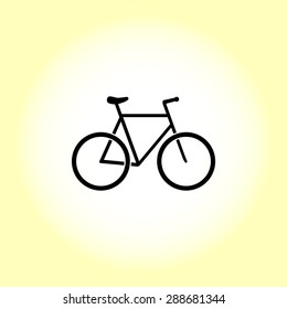 Bicycle sign icon, vector illustration. Flat design style 
