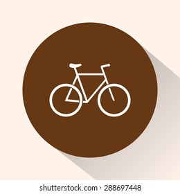 Bicycle sign icon, vector illustration. Flat design style 