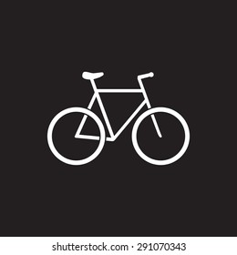 Bicycle sign icon, vector illustration. Flat design style 