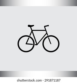 Bicycle sign icon, vector illustration. Flat design style 