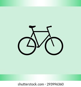Bicycle sign icon, vector illustration. Flat design style 