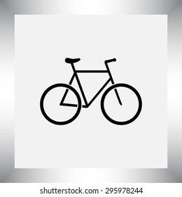 Bicycle sign icon, vector illustration. Flat design style 