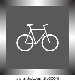 Bicycle sign icon, vector illustration. Flat design style 