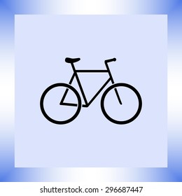 Bicycle sign icon, vector illustration. Flat design style 