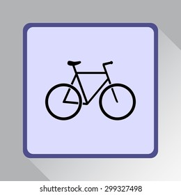 Bicycle sign icon, vector illustration. Flat design style 