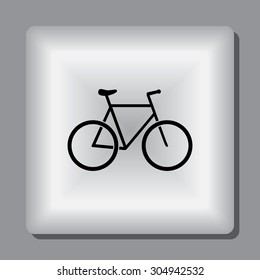 Bicycle sign icon, vector illustration. Flat design style 
