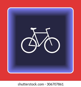 Bicycle sign icon, vector illustration. Flat design style 
