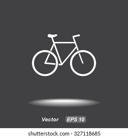 Bicycle sign icon, vector illustration. Flat design style 