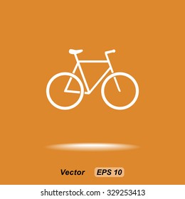 Bicycle sign icon, vector illustration. Flat design style 