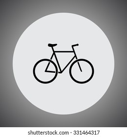 Bicycle sign icon, vector illustration. Flat design style 