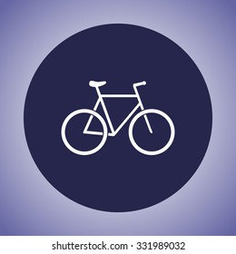 Bicycle sign icon, vector illustration. Flat design style 