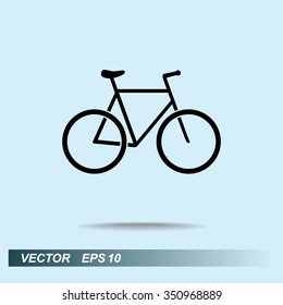 Bicycle sign icon, vector illustration. Flat design style 
