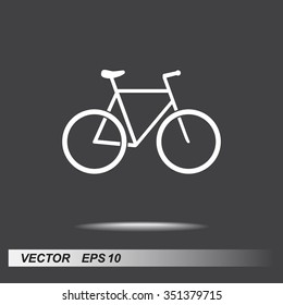 Bicycle sign icon, vector illustration. Flat design style 