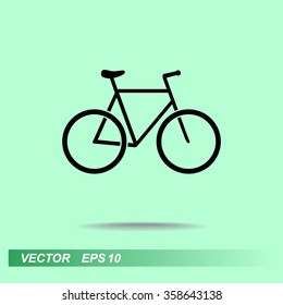 Bicycle sign icon, vector illustration. Flat design style 