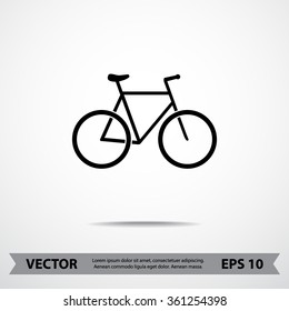 Bicycle sign icon, vector illustration. Flat design style 