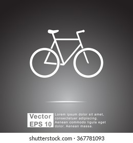 Bicycle sign icon, vector illustration. Flat design style 