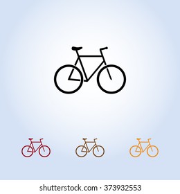 Bicycle sign icon, vector illustration. Flat design style 