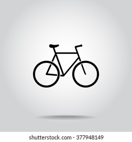 Bicycle sign icon, vector illustration. Flat design style 