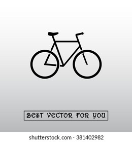 Bicycle sign icon, vector illustration. Flat design style 